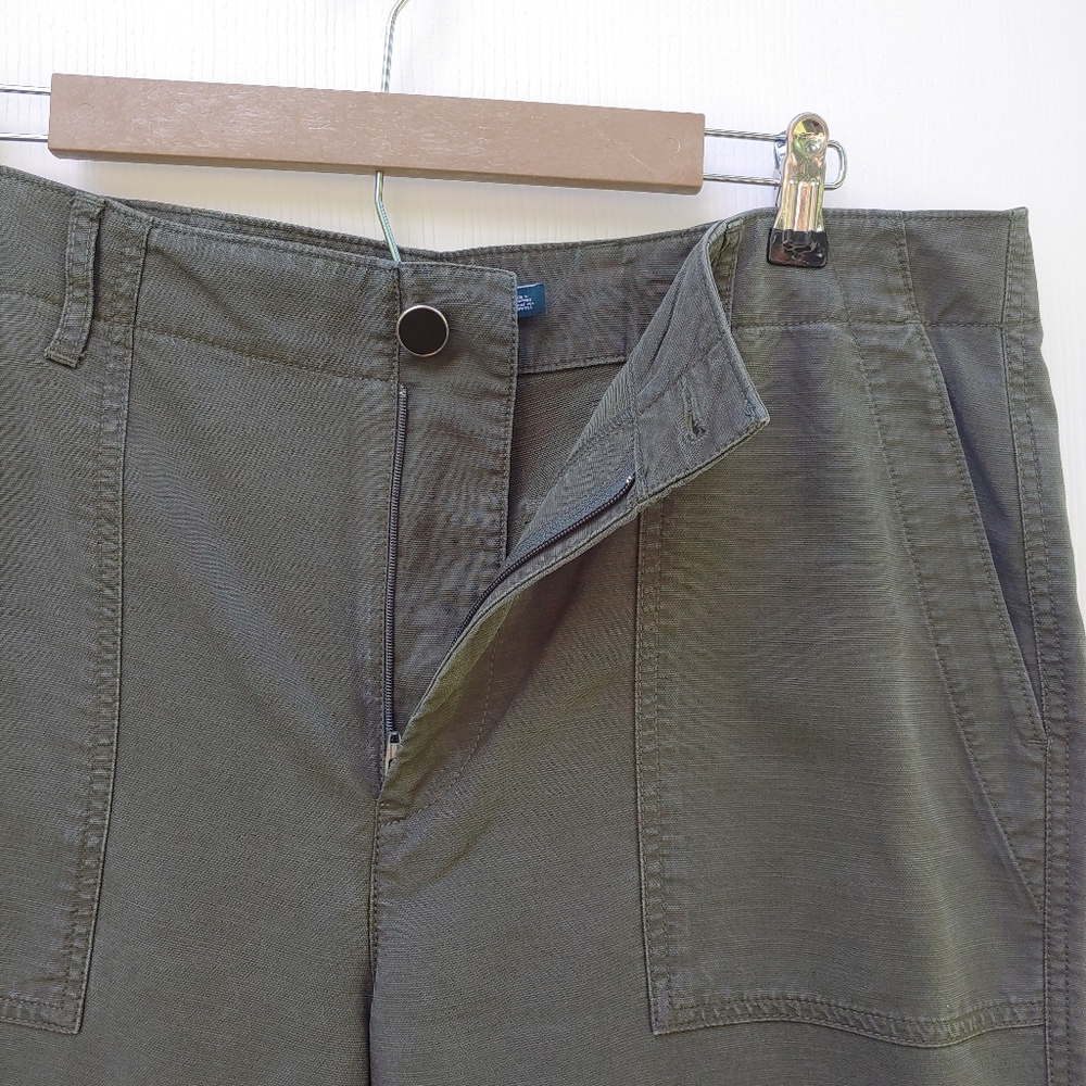 Lauren Ralph Lauren Green Lyocell Lightweight Crop Pants Sz 14 - Picture 5 of 8